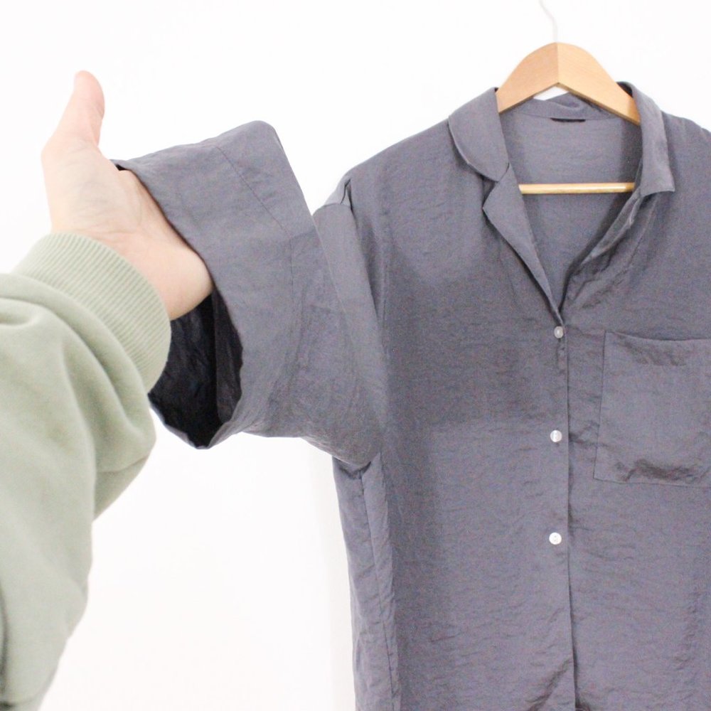 H&M Purple/Grey Satin Pajamas - Picture 9 of 10